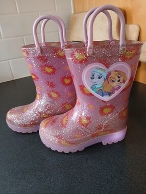 Light-Up Paw Patrol Rainboots Toddler Girls Kids Skye Everest Footware